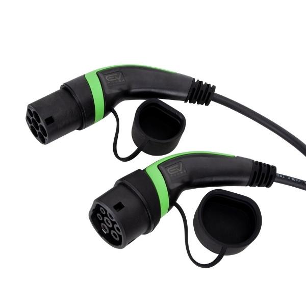 EV charging cable plugged into a car
