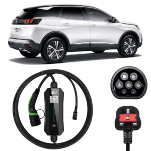 Peugeot e-Rifter Charging Cable - Type 2 to 3 Pin Charging Cable