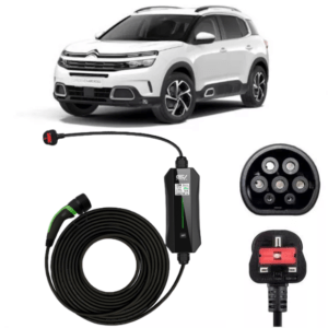 Citroen C5 Aircrocc EV Charging Cable - Type 2 to 3 Pin Charging Cable
